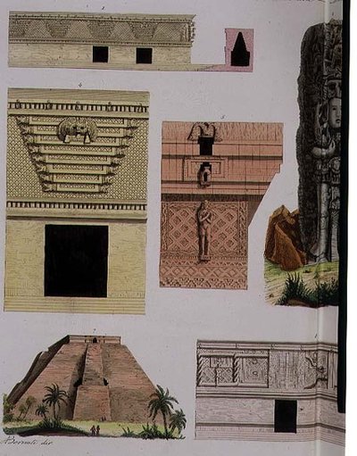Mexikanska antikviteter, arkitektoniska detaljer från skylt 48 av 