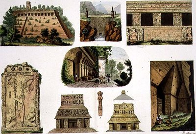 Mexikanska antikviteter, arkitektoniska detaljer, skylt 48A från 