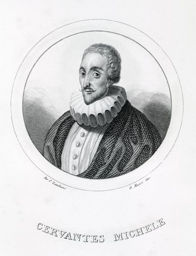 Miguel de Cervantes, spansk författare (1547 - 1616). av Italian School