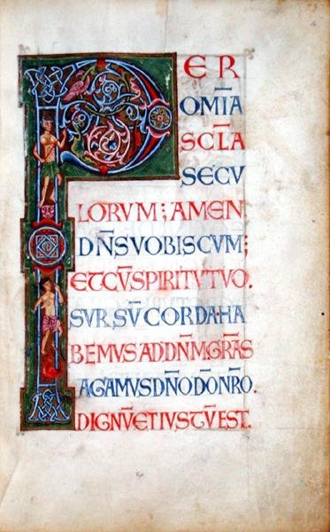 Ms.49. f.4r Historikerad initial 