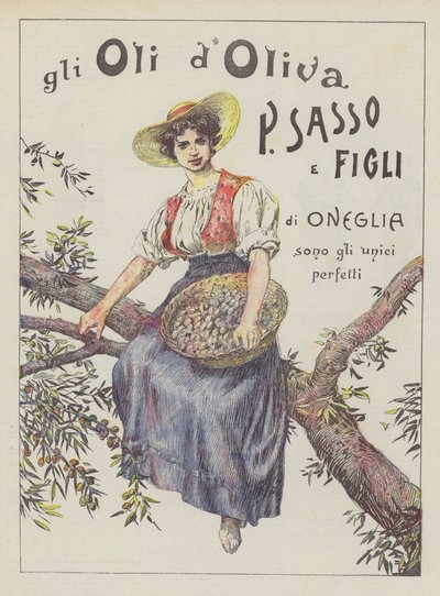 P Sasso and Sons (färg litho) av Italian School