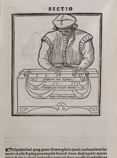 Sida från Musica theorica av Lodovico Fogliani (1475?-1542) (eller Ludovico Foliani) musikteoretiker av Italian School