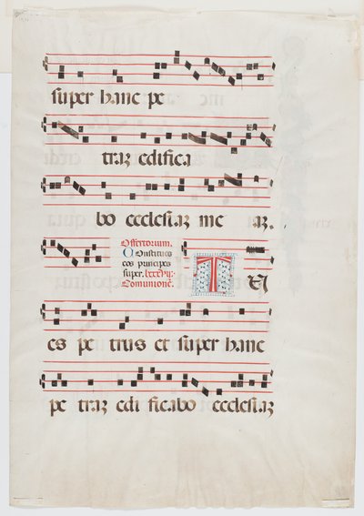 Sida ur en missal- eller körbok, norra Italien, 1400-talets första hälft (bläck på veläng) (se även 499212) av Italian School