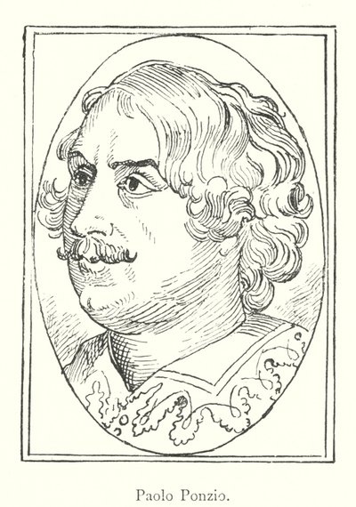 Paolo Ponzio (gravyr) av Italian School