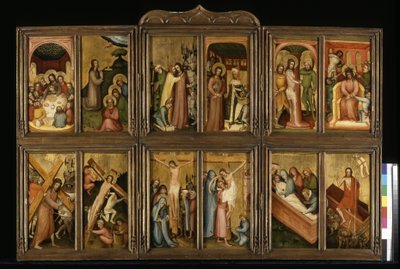 Passion Of Christ, c.1400 (tempera och guld på trä) av Italian School
