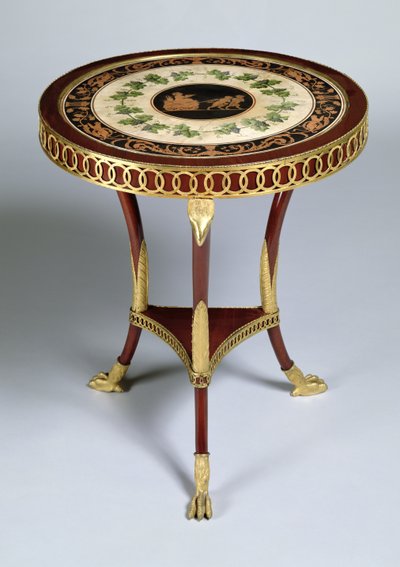 Piedestalbord, 1804-14 (förgyllt trä) av Italian School