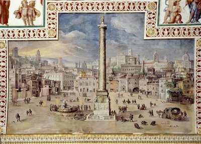Piazza Colonna, Rom av Italian School
