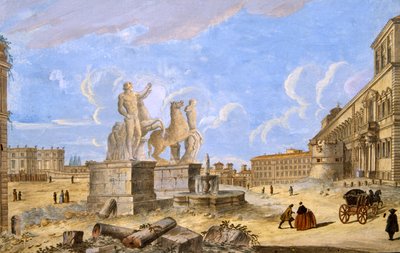 Monte Cavallo-torget av Italian School