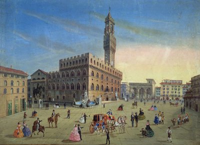 Piazza Signoria, Florens av Italian School