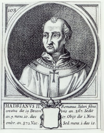 Påven Hadrianus II av Italian School