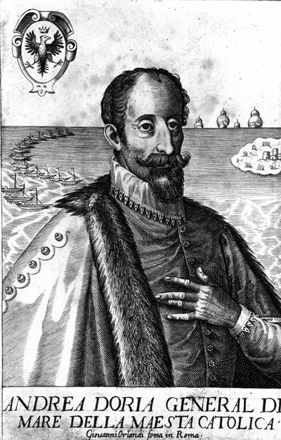 Porträtt av Andrea Doria (1466-1560), italiensk krigsman. av Italian School