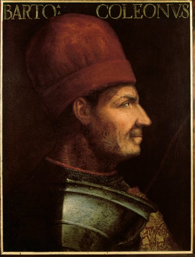 Porträtt av Bartolomeo Colleoni (ca 1400-1475), italiensk condottiere (målning) av Italian School