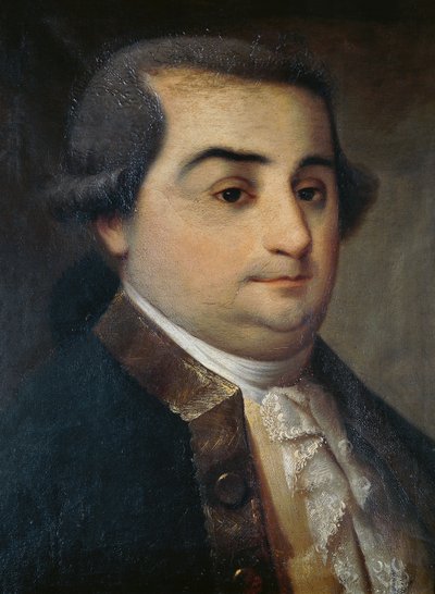 Porträtt av Cesare Beccaria (1738-1794), italiensk jurist, filosof och politiker, målning av en okänd lombardisk konstnär av Italian School