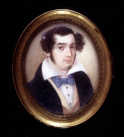 Porträtt av Ciro Menotti (1798 - 1831). Risorgimentos museum. Milano av Italian School