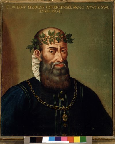 Porträtt av Claudio Merulo (Merlotti, Merulus) (1533-1604) italiensk kompositör från 1600-talet. av Italian School