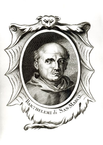 Porträtt av Fra. Bartolomeo di San Marco av Italian School