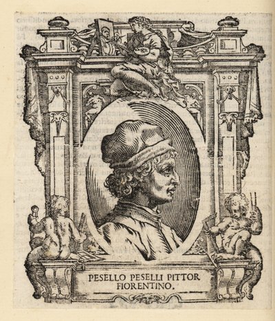 Porträtt av Francesco Pesellino, italiensk målare från Florens av Italian School