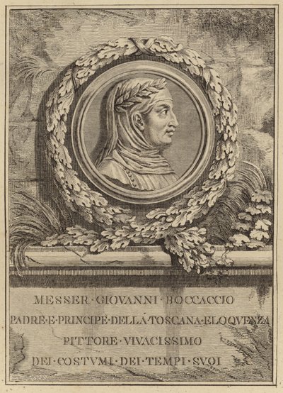 Porträtt av Giovanni Boccaccio av Italian School