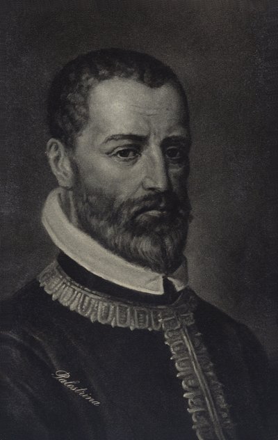 Porträtt av Giovanni Pierluigi da Palestrina av Italian School