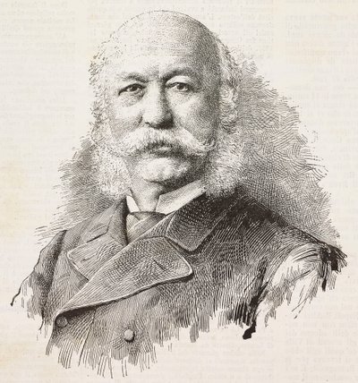 Porträtt av Girolamo Cantelli (1815-1884), italiensk patriot och politiker, gravyr från fotografi av Baroni och Gardelli, från L