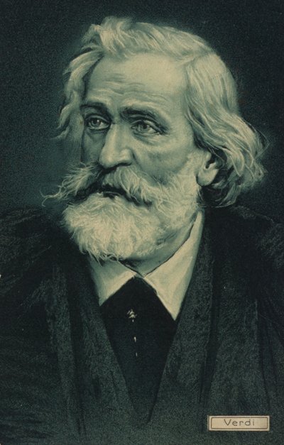 Porträtt av Giuseppe Verdi av Italian School