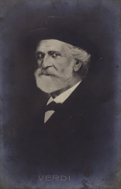 Porträtt av Giuseppe Verdi av Italian School