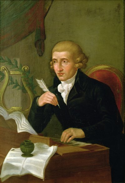 Porträtt av Joseph Haydn (1732 - 1809) (olja på duk) av Italian School