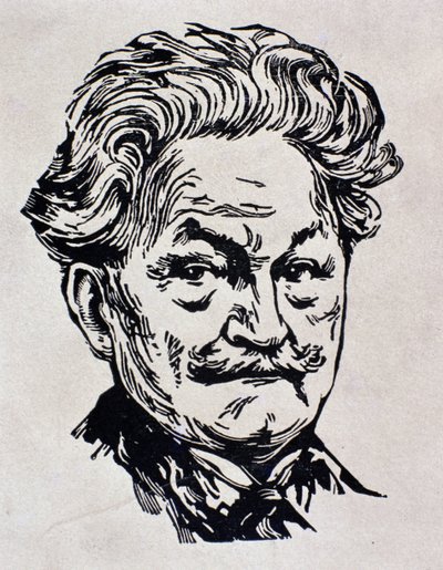 Porträtt av Leos Janacek, illustration från hans självbiografi 