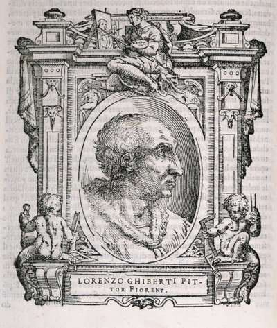 Porträtt av Lorenzo Ghiberti (1378-1455) från Vasaris Lives of the Artists, publicerad första gången 1550 av Italian School