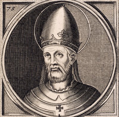 Porträtt av påven Martin I, ca 1790 (gravyr) av Italian School