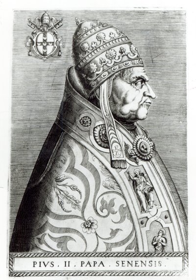 Porträtt av påven Pius II av Italian School