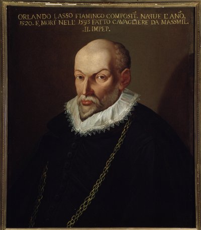 Porträtt av Roland de Lassus (1532-1594) flamländsk kompositör av Italian School