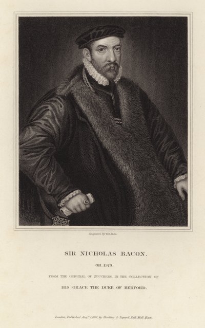 Porträtt av Sir Nicholas Bacon av Italian School
