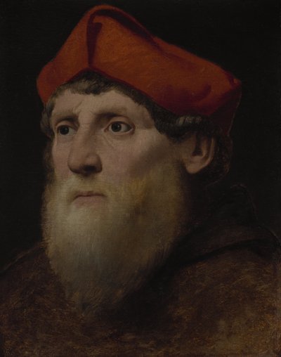 Porträtt av en skäggig prelat, ca 1520-40 av Italian School
