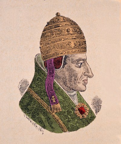 Porträtt av motpåven Alexandre V (Alexander eller Alessandro) (1409-1410) av Italian School