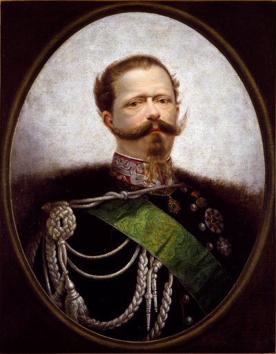 Porträtt av kungen av Italien Vittorio Emanuele II (Victor Emmanuel) (Victor-Emmanuel) (1820-1870) Anonym målning. 1800-talets privatsamling - Porträtt av kungen av Italien, Victor Emanuel II (Vittorio Emanuel II) (1820-1870). Anonym målning av Italian School