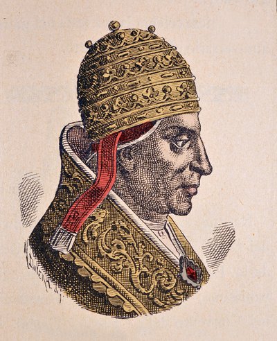 Porträtt av påven Alexandre II (Alexander eller Alessandro) (1061-1073) av Italian School