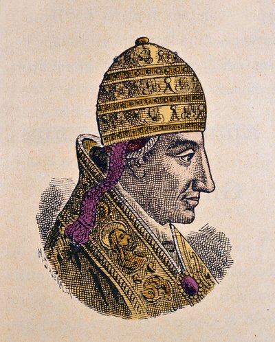 Porträtt av påven Benoit VII (benedetto, Benedictus eller Benedictus) (974-983) av Italian School