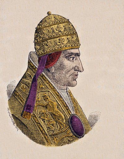 Porträtt av påven Clemens II (Clemente eller Clemens) (1046-1047) av Italian School
