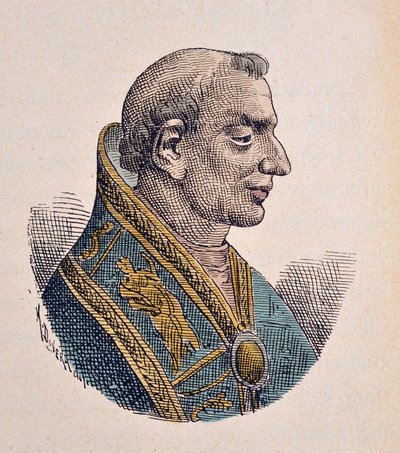 Porträtt av påven Donus (Dono eller Domno) (676-678) av Italian School