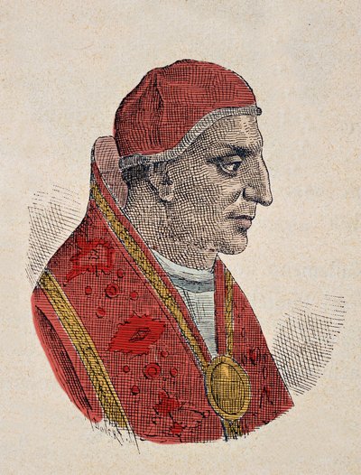 Porträtt av påven Etienne III (Stephen, stefano eller Stephanus) (768-772) av Italian School