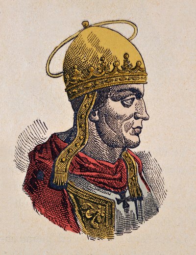 Porträtt av påven Hilary (Hilarius eller Hilarus, Hilary eller Ilario) (461-468) av Italian School