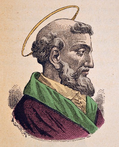 Porträtt av påven Hygin (136/138-142) av Italian School