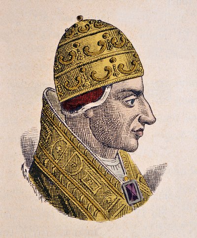 Porträtt av påven Johannes XVII (Giovanni, Ioannes) (1003) av Italian School