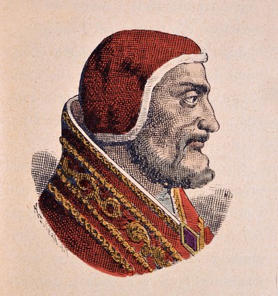 Porträtt av påven Johannes XXI (Giovanni, Ioannes) (1276-1277)) av Italian School