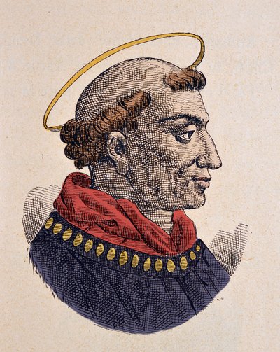 Porträtt av påven Leon IV (Leo, Leone) (847-855) av Italian School