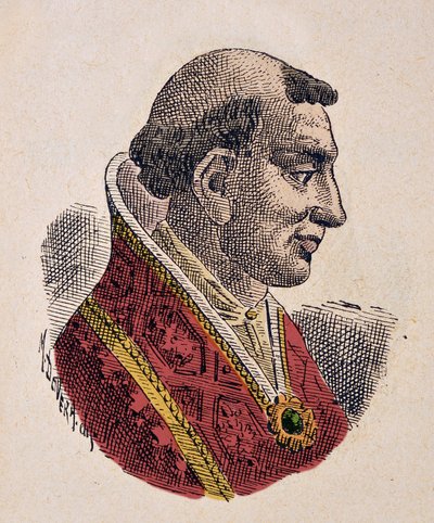 Porträtt av påven Leon VI (Leo eller leone) (928-929) av Italian School