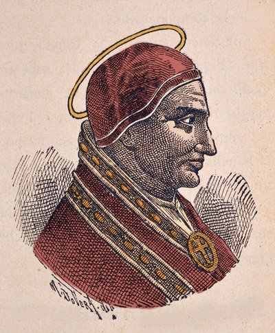 Porträtt av påven Soter (ca 166-175) av Italian School