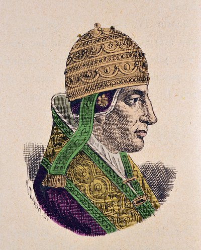 Porträtt av påven St. Celestine V (1294) av Italian School
