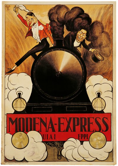 Affisch som annonserar Modena Express av Italian School